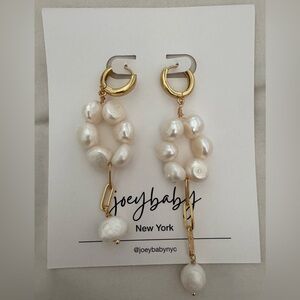 Joey Baby Kiki Freshwater Pearl Huggie Earrings